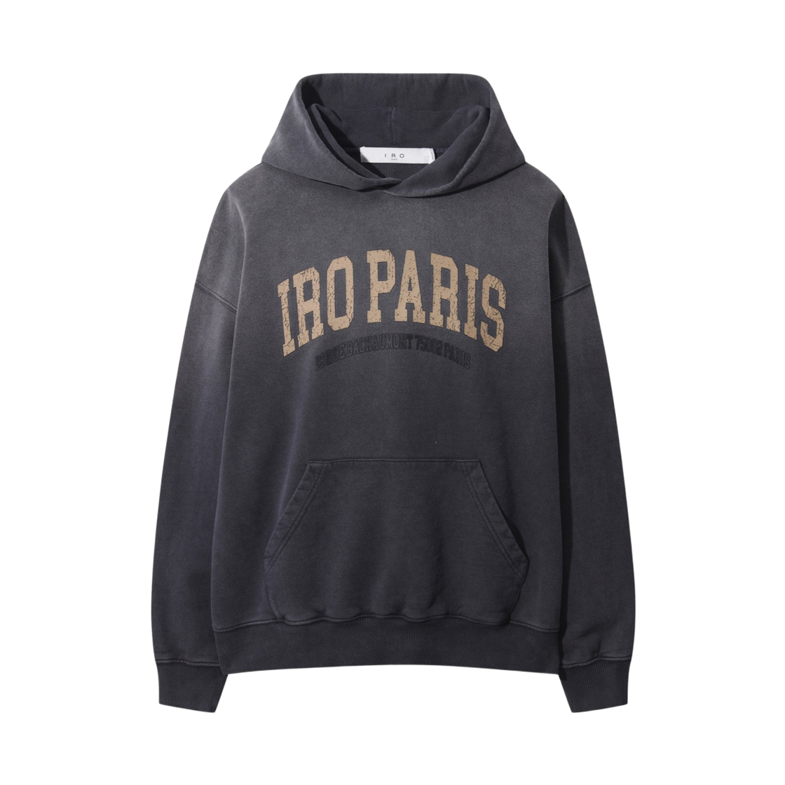이로 브륌 가먼트다잉 크랙로고 후드 티셔츠 다크 그레이(Iro Brume Garment Dyed Crack Logo Hood T-Shirt Dark Gray) - 2