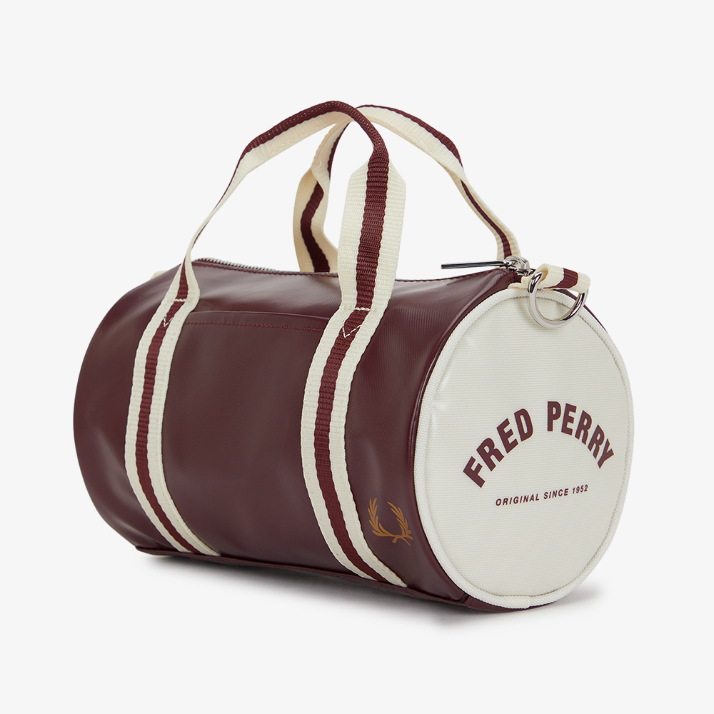 프레드페리 클래식 미니 배럴 백 옥스블러드 에크루(Fred Perry Classic Mini Barrel Bag Oxblood Ecru) - 2