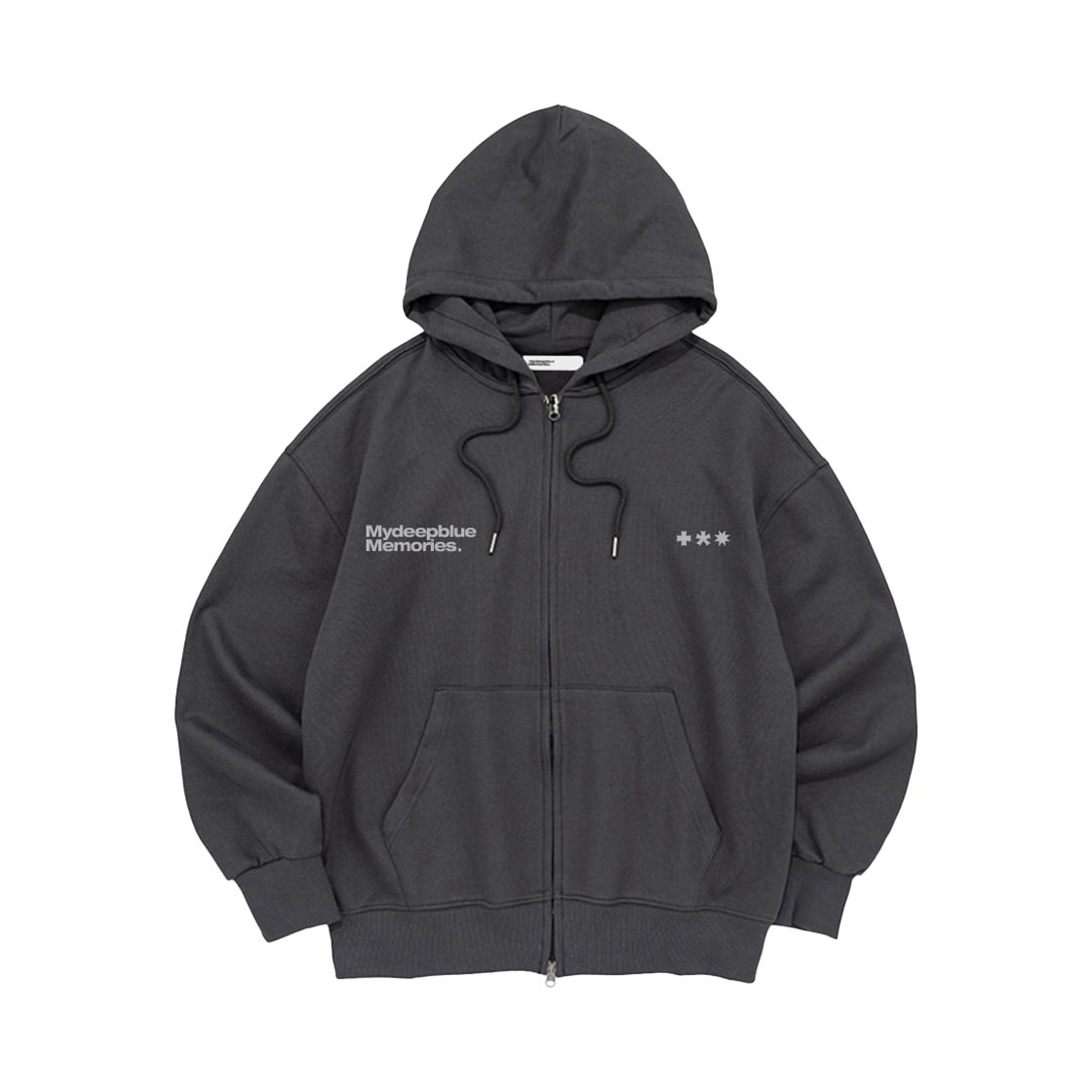 마이딥블루메모리즈 심볼 투웨이 집업 차콜(MydeepblueMemories ZP Mm Symbol 2Way Zip-Up Charcoal) - 2