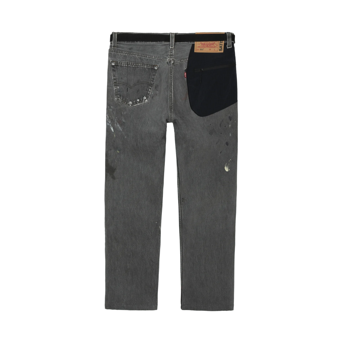 새티스파이 x 리바이스 리포제스드 501 클라임 진 에이지드 블랙(Satisfy x Levi's Re‑Possessed 501 Climb Jeans Aged Black) - 6