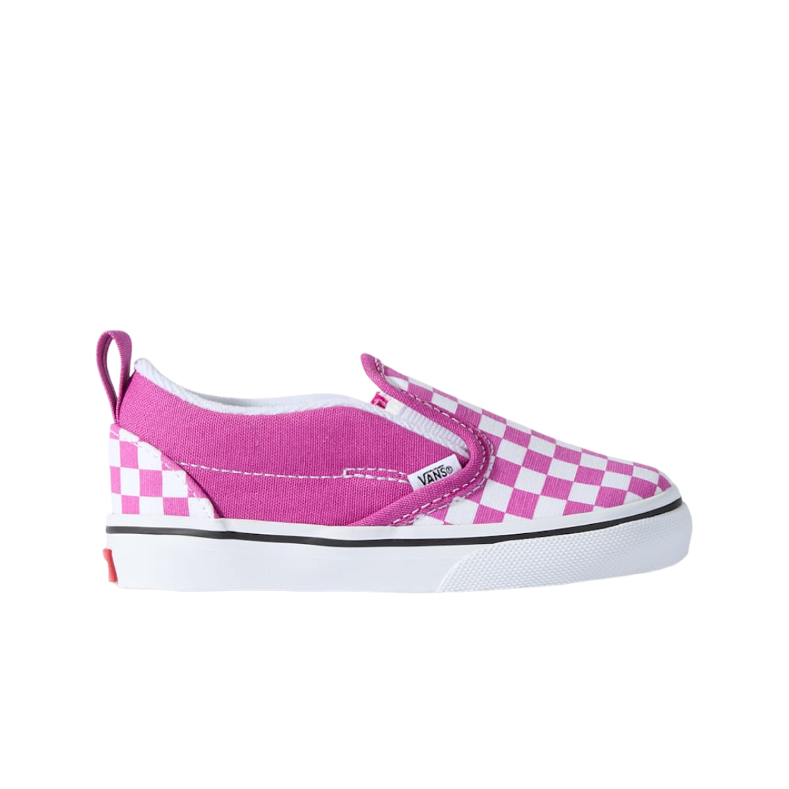 VN000D0SZ1N (TD) Vans Slip-On Velcro Color Theory Checkerboard Pink