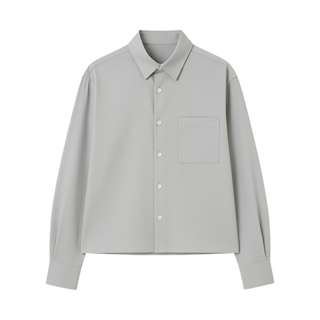 GC옥스포드크롭셔츠-라이트그레이 GCLIP Essential Semi-Cropped Oxford Light Gray