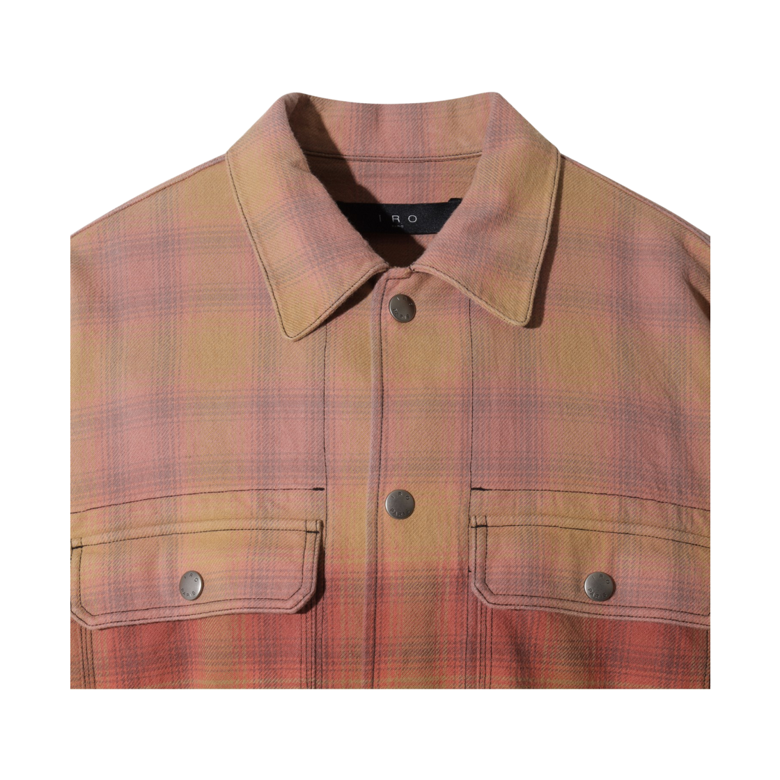 이로 에카유 페이딩 체크 셔츠 레드(Iro Ecaille Fading Check Shirt Red) - 4