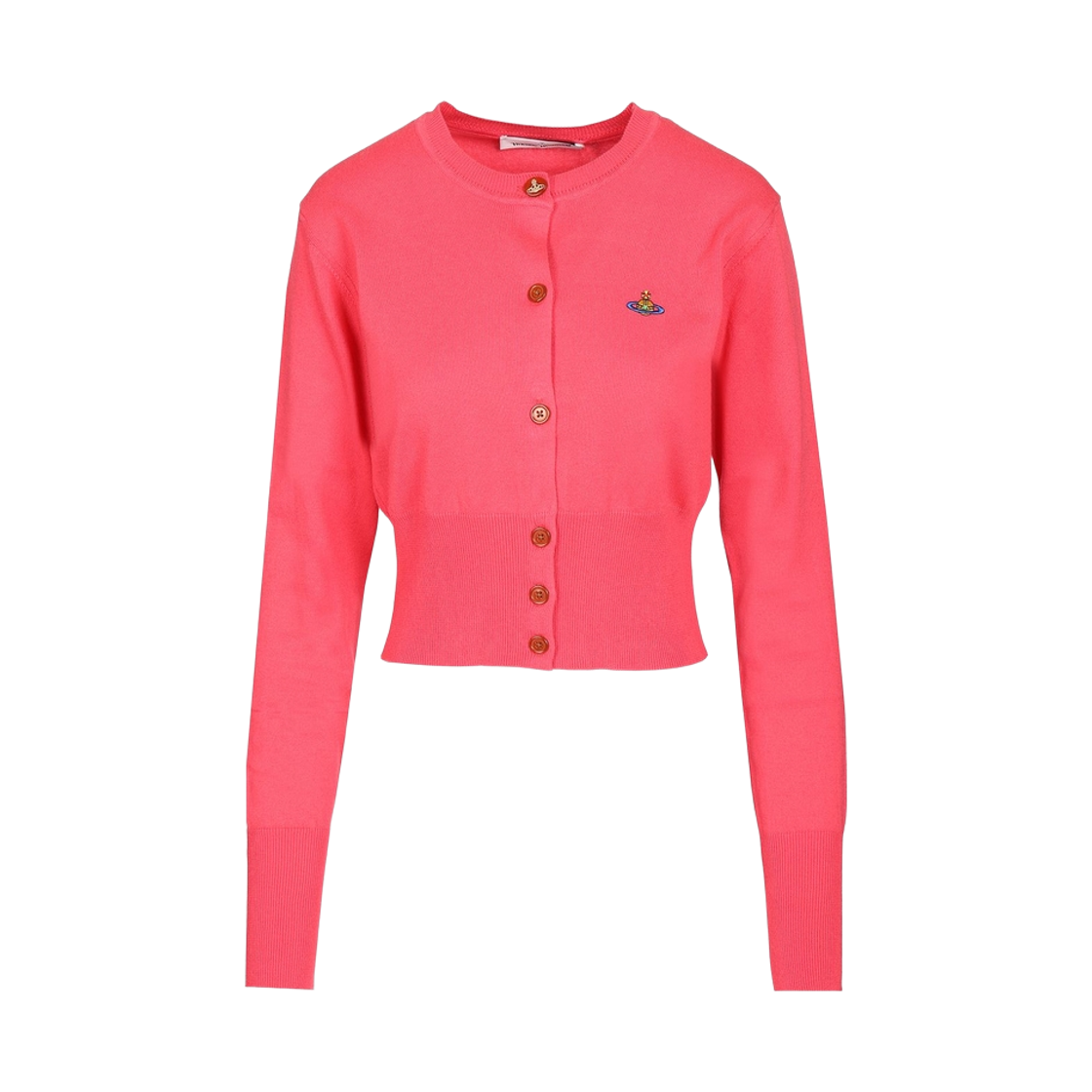 1803002U-Y001V-G406 (W) Vivienne Westwood Bea Cropped Cardigan Pink