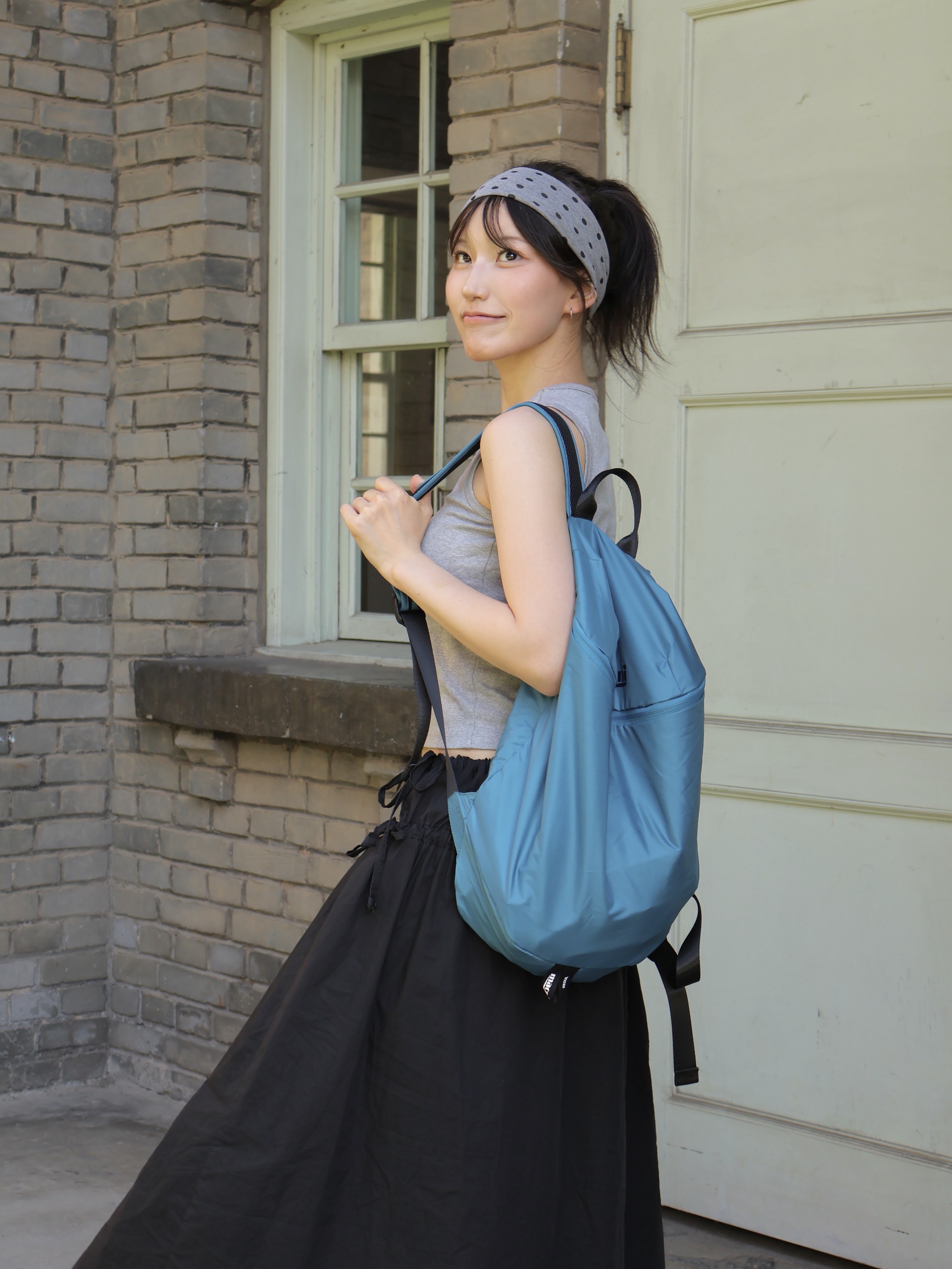 MACNI Cloud Backpack Emerald 착용 스타일 - 8