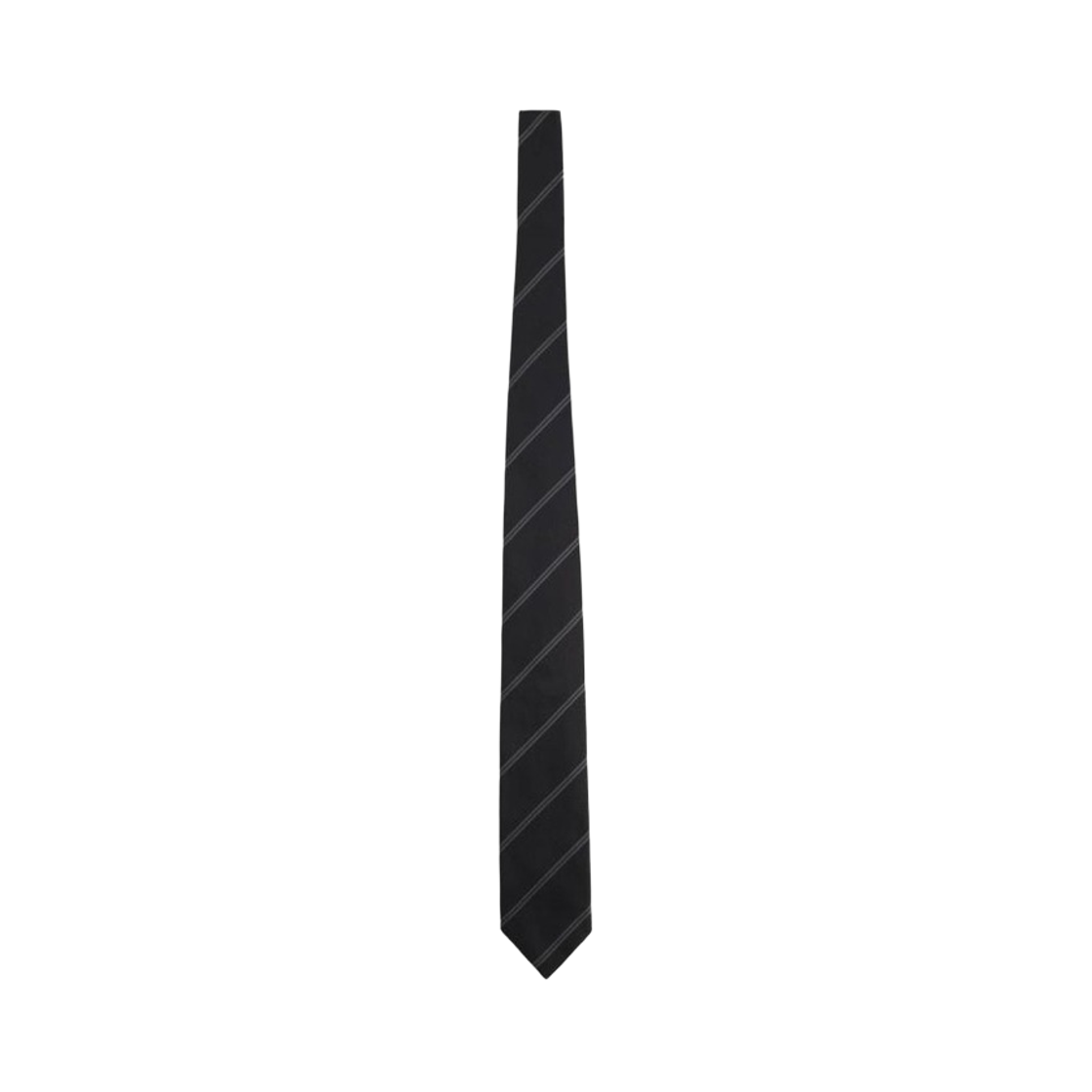 STE001-S0234-TAW Tom Ford Stripe Silk Tie Black Dom