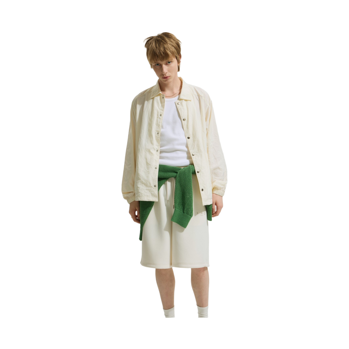 이로 플리세 크링클 코치 자켓 아이보리(Iro Plisse Crinkle Coach Jacket Ivory) - 3