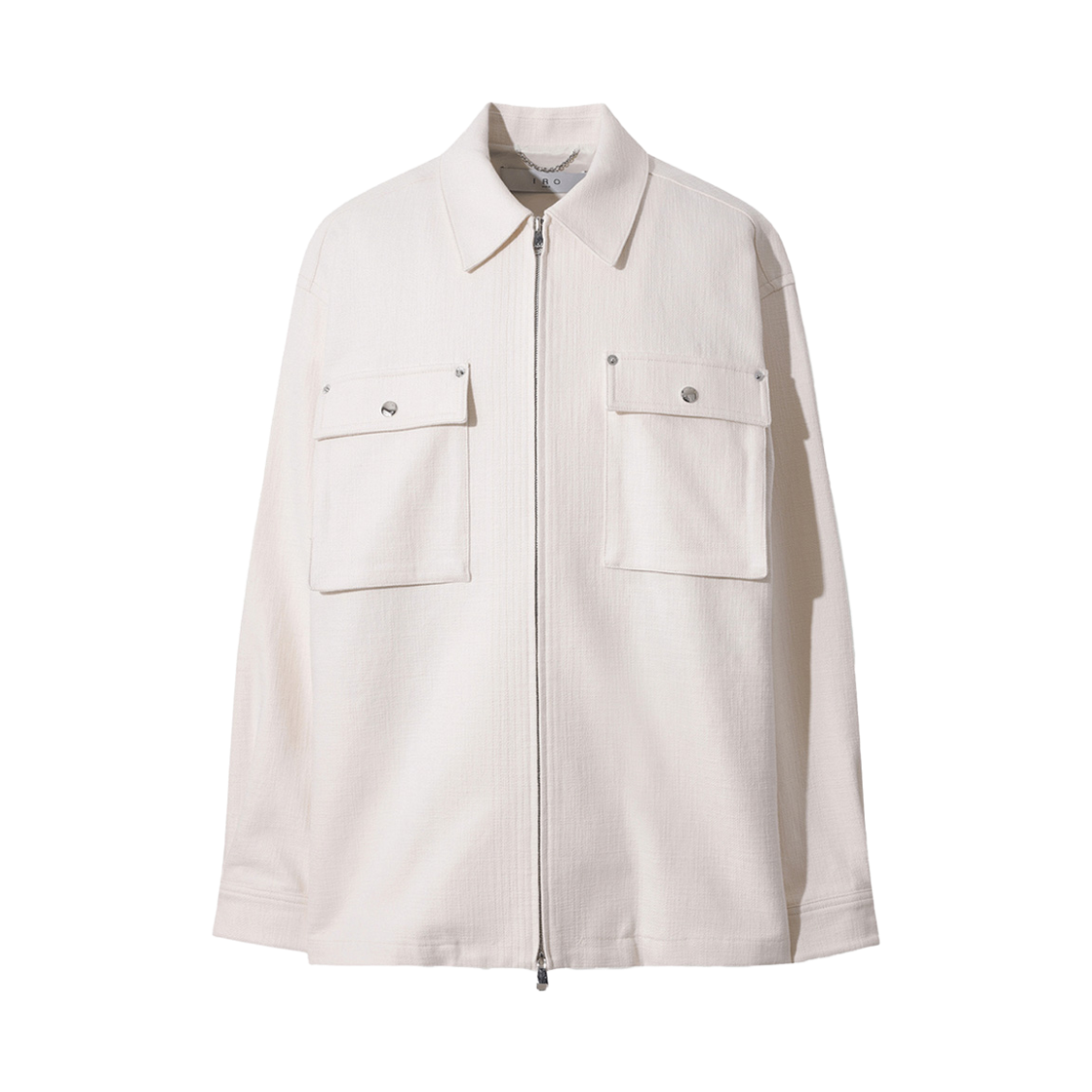 IQSFS25701WHX Iro Epure Wool Minimal Zip-Up Shirt White