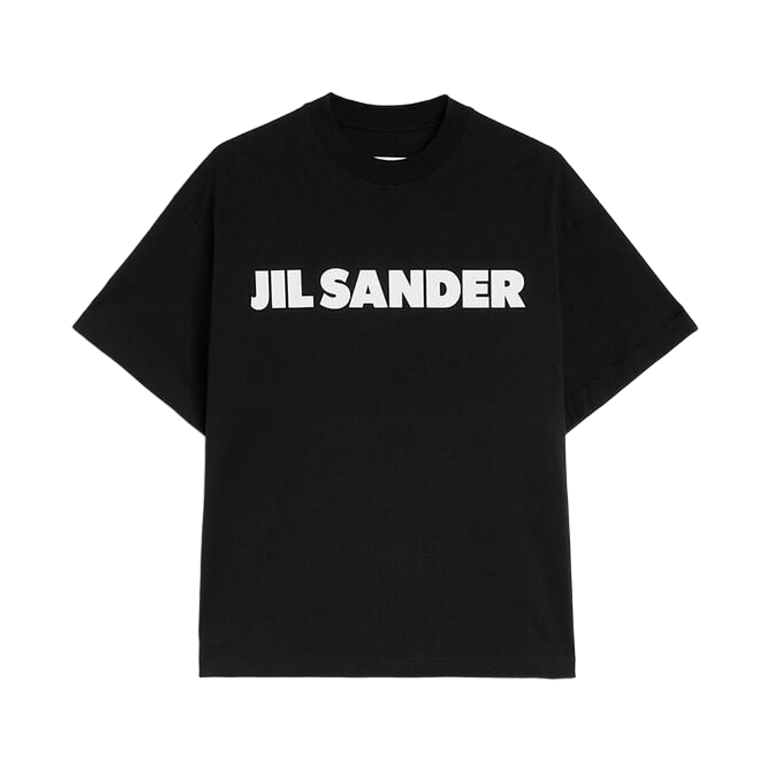(W) 질 샌더 로고 티셔츠 블랙((W) Jil Sander Logo T-Shirt Black) - 1