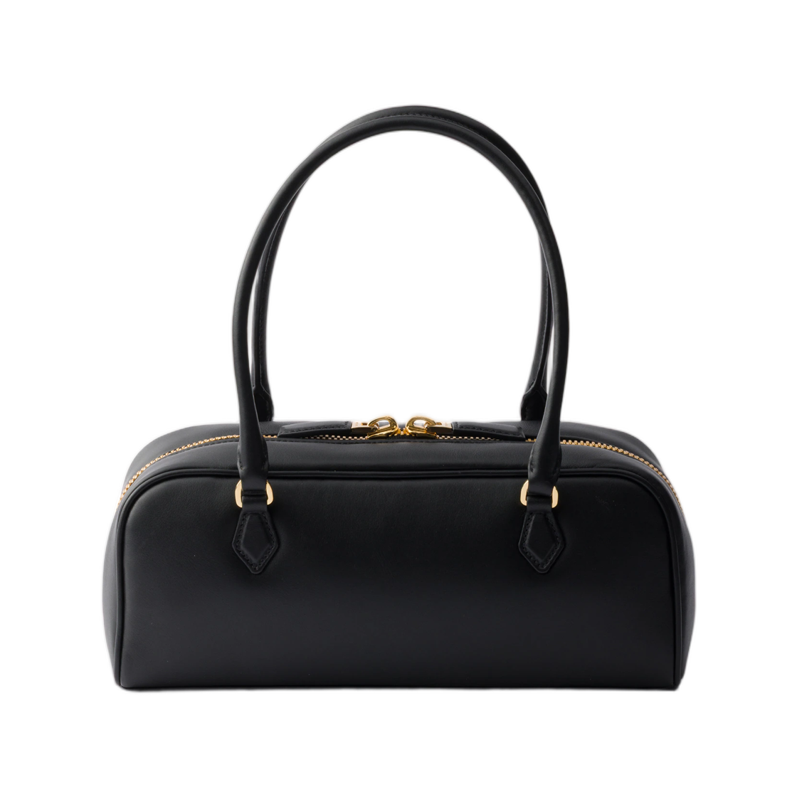 프라다 미디움 레더 탑 핸들 백 블랙(Prada Medium Leather Top-Handle Bag Black) - 2