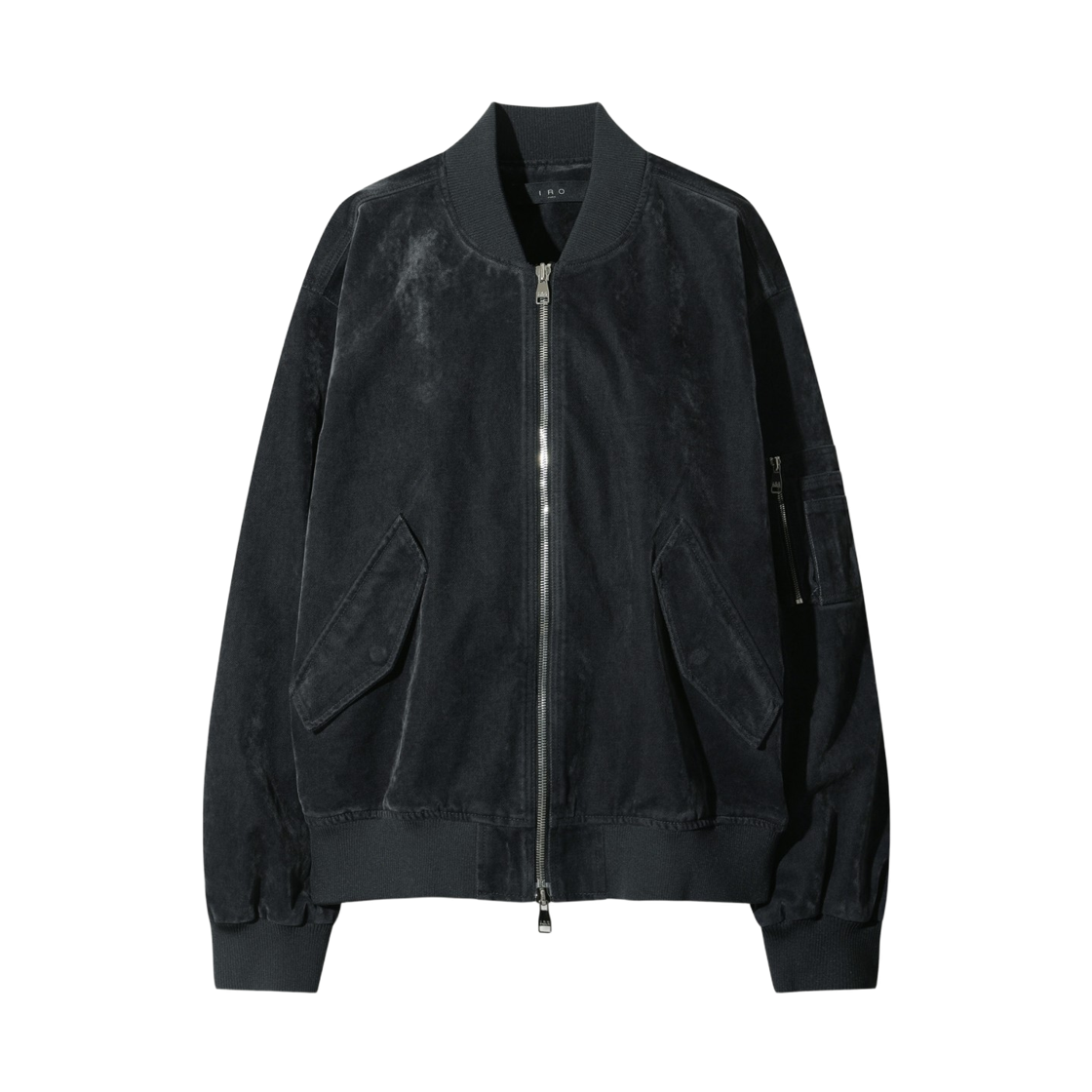이로 볼 벨벳 MA-1 항공점퍼 다크 그레이(Iro Vol Velvet Ma-1 Bomber Jacket Dark Gray) - 2