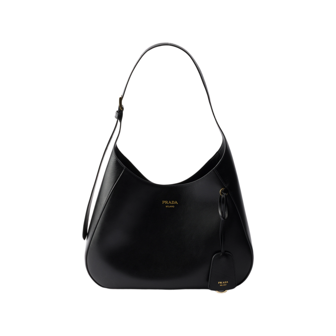 1BC300-2ZRN-F0002 Prada Boogie Medium Leather Bag Black