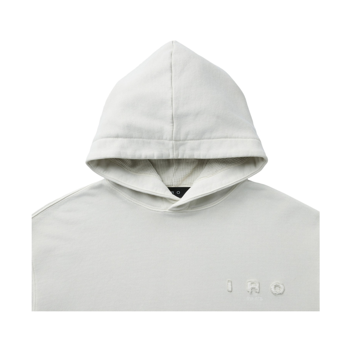 이로 뉘아주 로고 아플리케 다잉 후디 라이트 그레이(Iro Nuage Logo Applique Dyeing Hoodie Light Gray) - 4