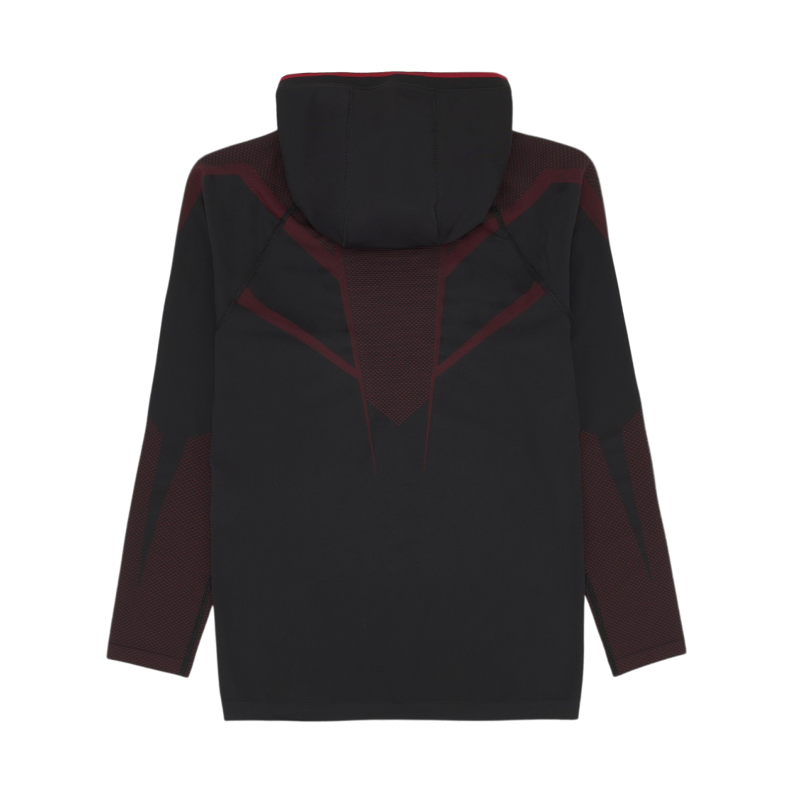 짐샤크 오닉스 5.0 심리스 후드 블랙 카마인 레드(Gymshark Onyx 5.0 Seamless Hoodie Black Carmine Red) - 2