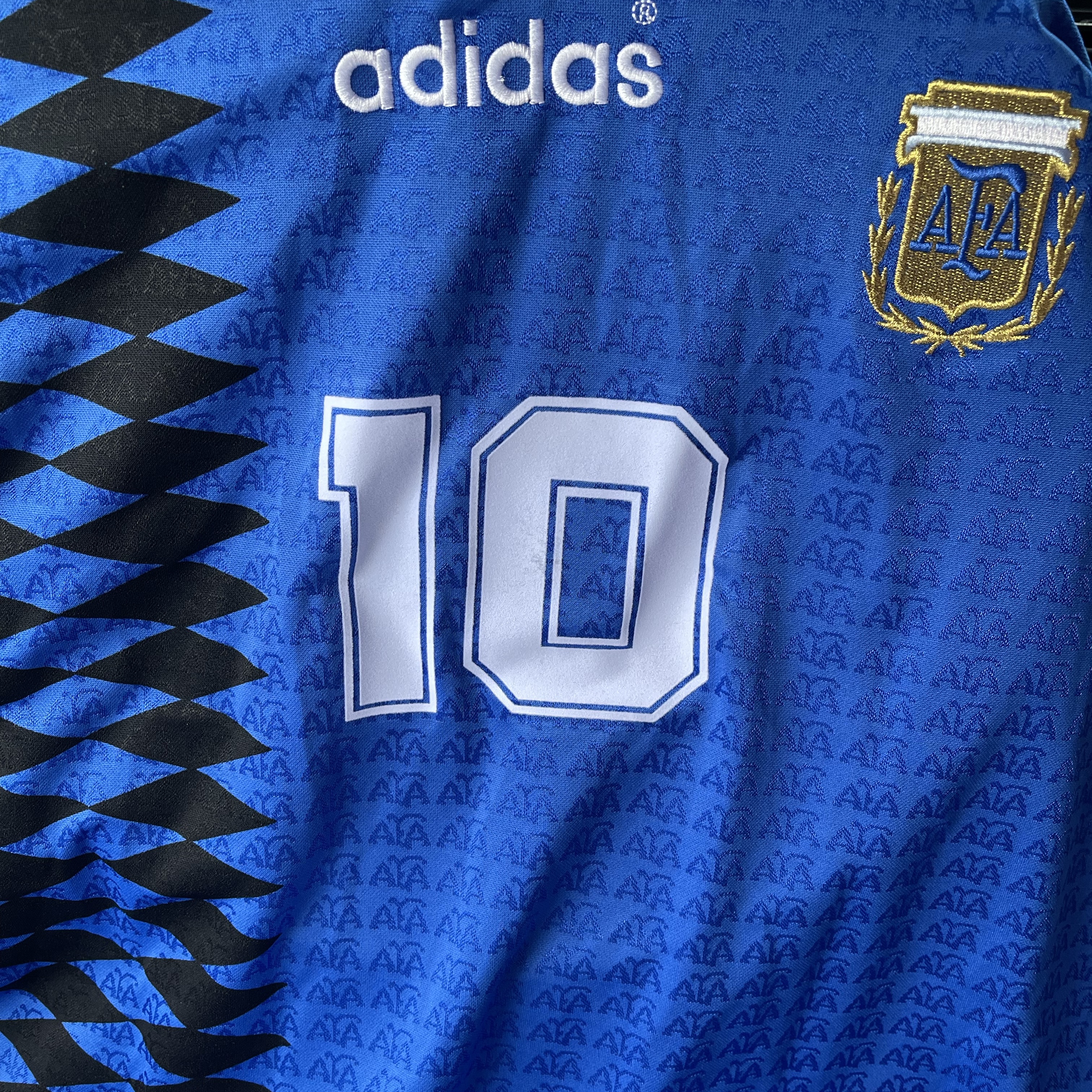 Adidas Argentina 1994 Away Jersey Blue - KR Sizing 착용 스타일