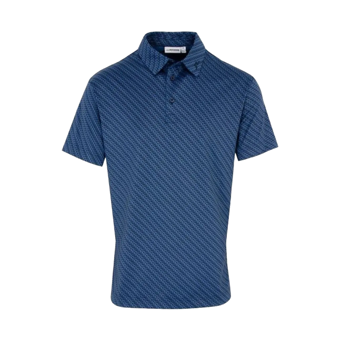 GMJT15427-M575 J.Lindeberg Tod Print Polo Flight Bridge Navy Fed S
