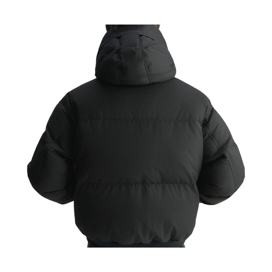 이로 니로 플리스웨트배색 다운 점퍼 블랙(Iro Niro Fleece Color-Block Down Jumper Black) - 6