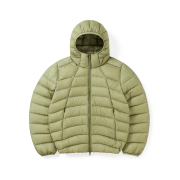 sunlovetour Hooded Fly Light Down Jacket Khaki