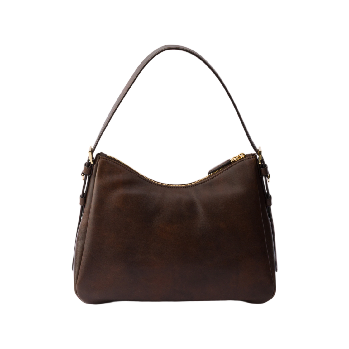 프라다 에이미 미디움 레더 숄더백 코코아 브라운(Prada Aimee Medium Leather Shoulder Bag Cocoa Brown) - 2