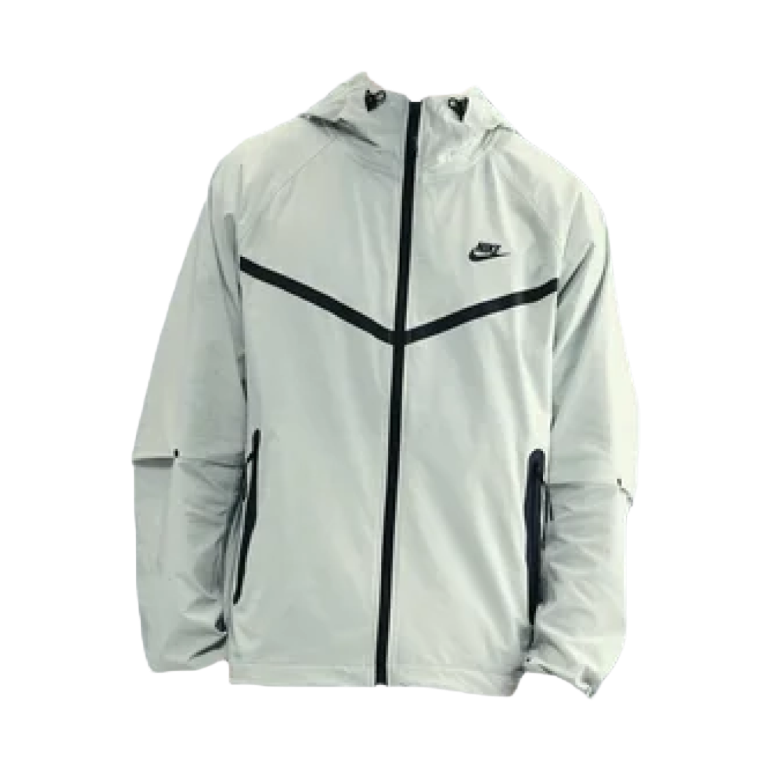 HM7152-034 Nike Tech Windrunner Woven Full-Zip Jacket Light Silver Black - Asia
