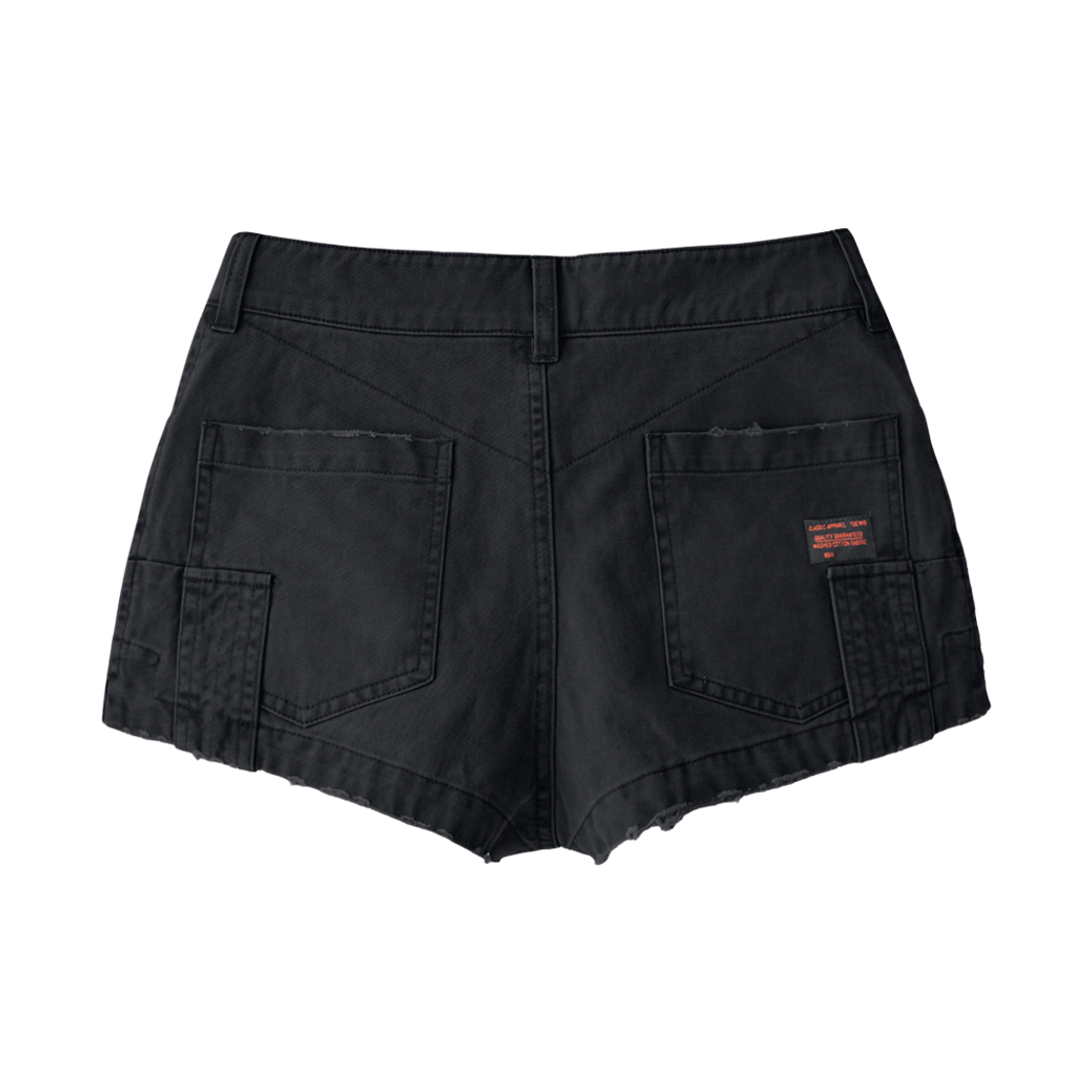 투위드 유틸리티 마이크로 쇼츠팬츠 블랙(Tuewid 004 Washed Utility Micro Shorts In Black) - 2