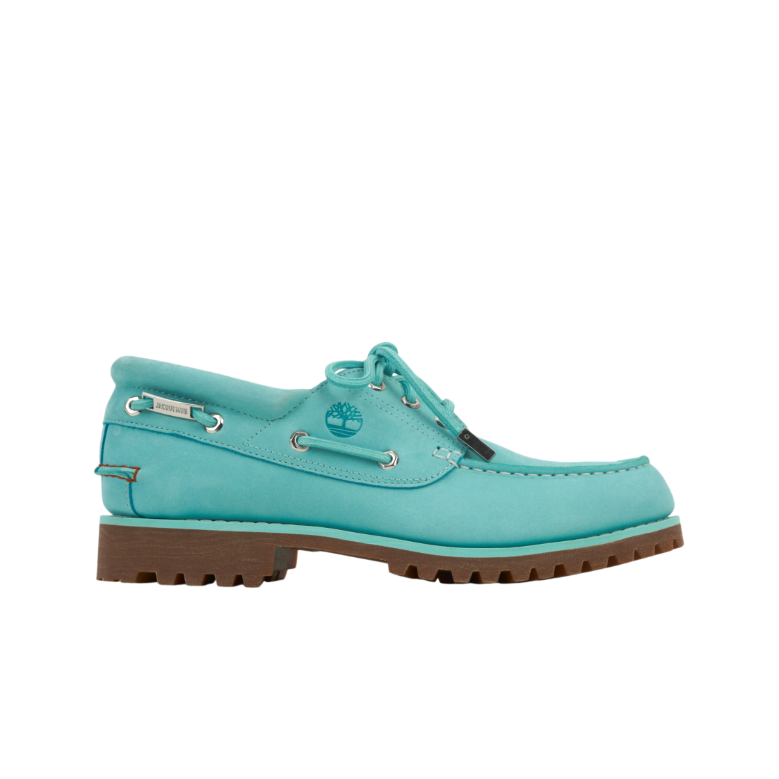 TB0A6G7F04V Timberland x Jacquemus Authentic Boat Shoes Aqua Nubuck - Medium