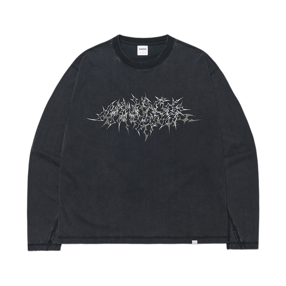 노매뉴얼 베히모스 롱 슬리브 티 워시드 블랙(NOMANUAL Behemoth Long Sleeve Tee Washed Black) - 1