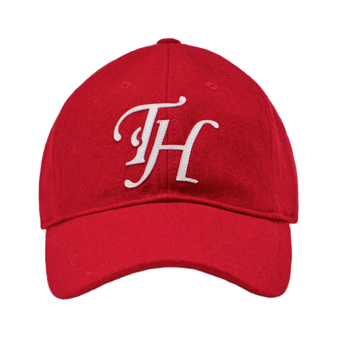 THUBC00156RDD Traffic Harmony Wool Blend TH Applique Logo Deep Fit Ball Cap Red