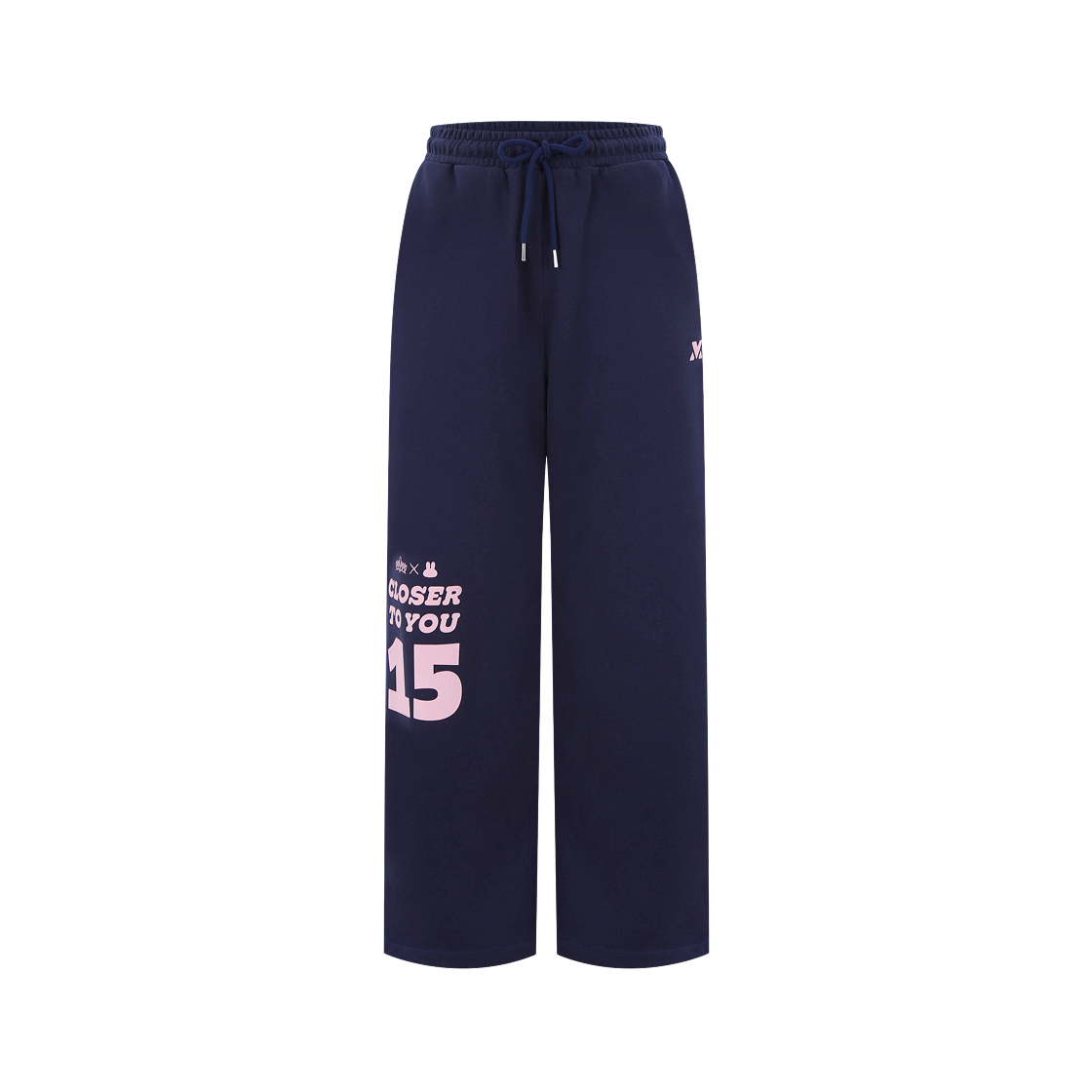 오마이걸 x 모모이 와이드 스웨트 팬츠 네이비(Oh! my girl x momoi Wide Sweat pants Navy) - 1