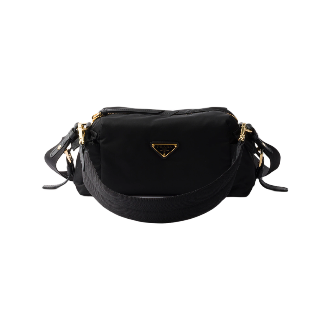 1BH232-RDLN-F0002 Prada Explore Small Re-Nylon and Leather Shoulder Bag Black