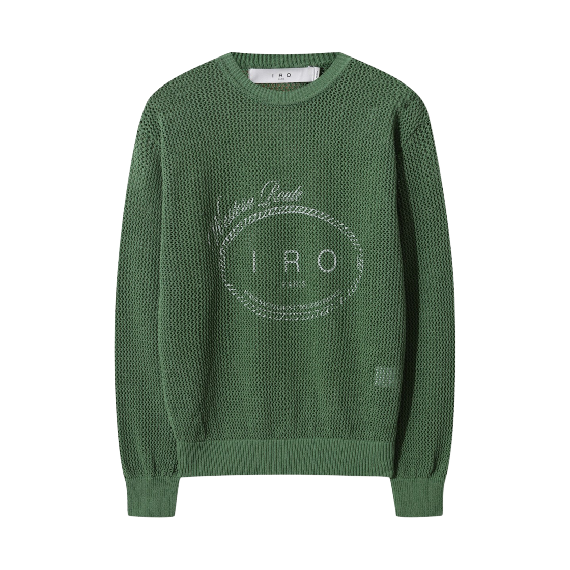 이로 네더 강연 로고 긴팔 니트 그린(Iro Nether Twisted Yarn Logo Long Sleeve Knit Green) - 6