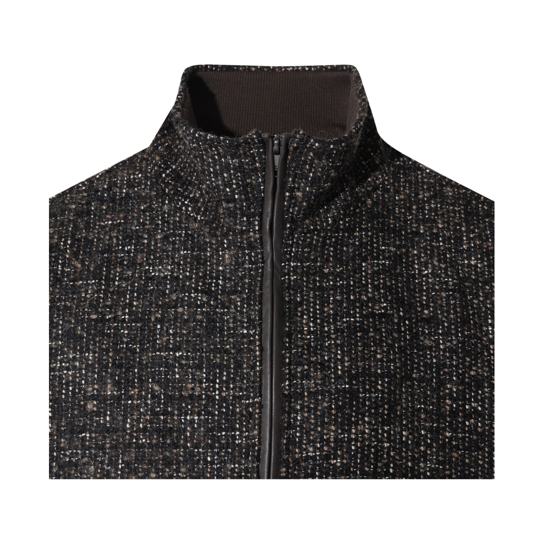 이로 마르키 하이넥 트위드 자켓 브라운(Iro Marquis Tweed High Neck Jacket Brown) - 4