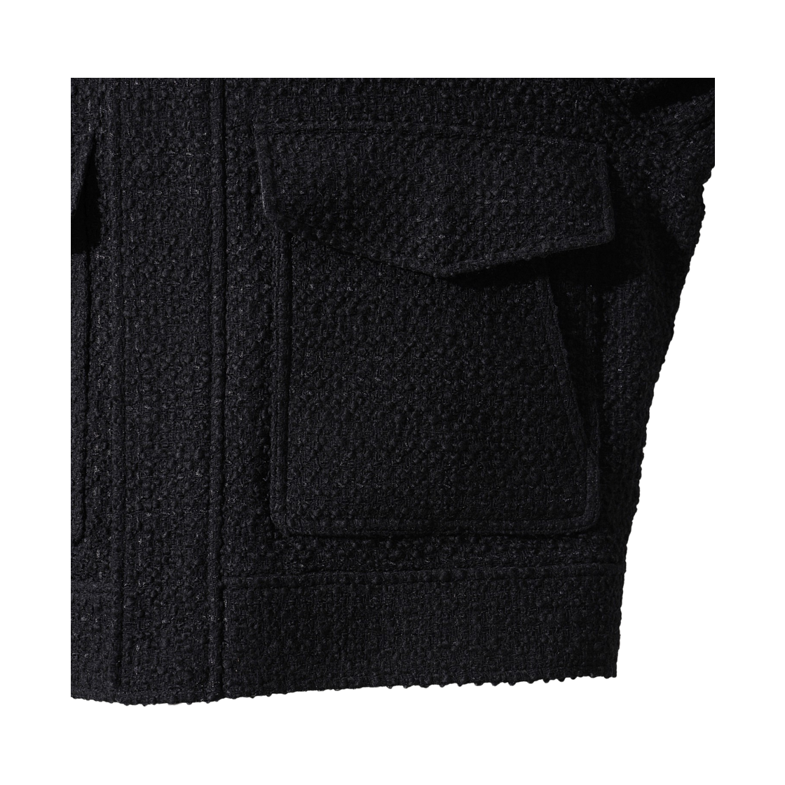 이로 미스웨트르 트위드 집업 블루종 블랙(Iro Mystere Tweed Zip-Up Blouson Black) - 6