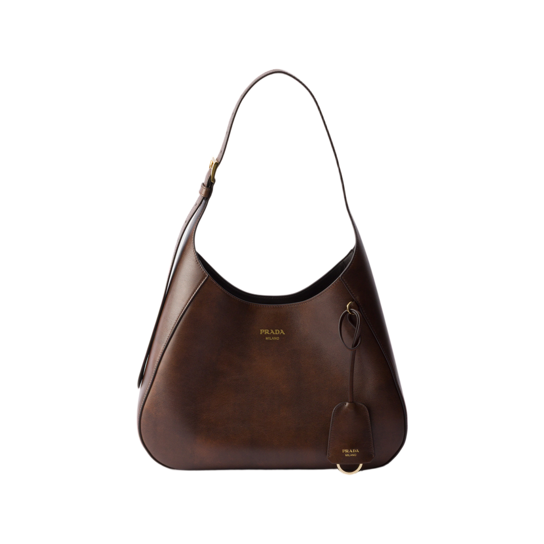 1BC300-2ZRN-F0324 Prada Boogie Medium Leather Bag Cocoa Brown