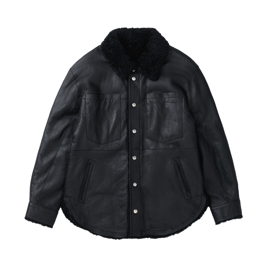 이로 홀미 시어링 셔켓 블랙(Iro Holmy Shearing Shirt Jacket Black) - 1