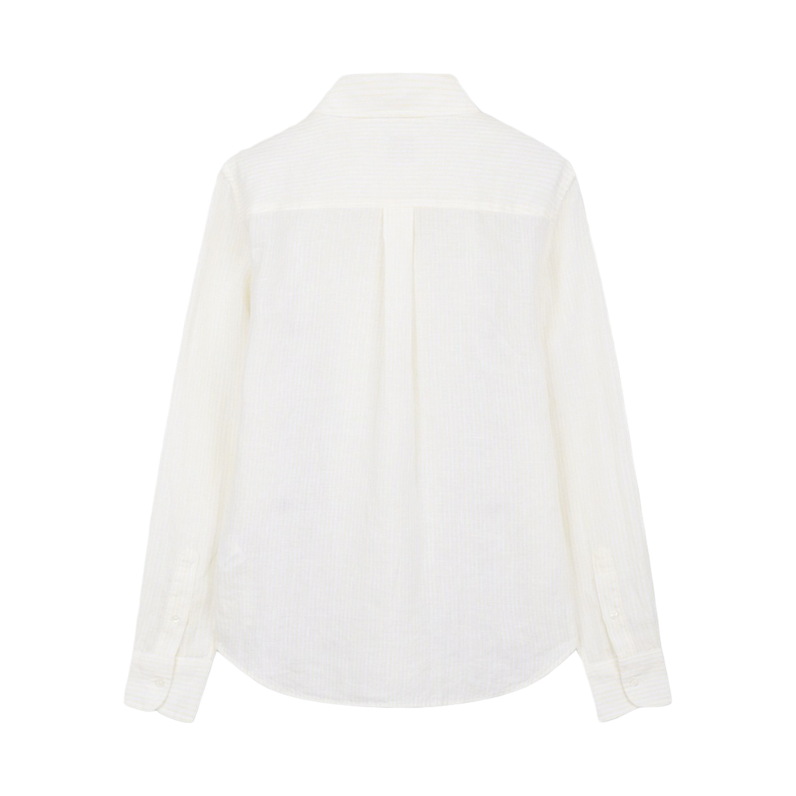 브룩스브라더스 여성 린넨 로고 스트라이프 셔츠 옐로우(BrooksBrothers Women's Linen Logo Stripe Shirt Yellow) - 2