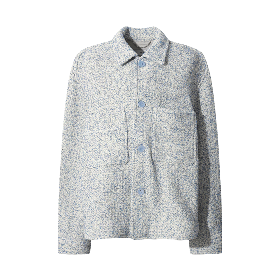 이로 브륌 트위드 포켓 셔켓 블루(Iro Brume Tweed Pocket Shirt Jacket Blue)