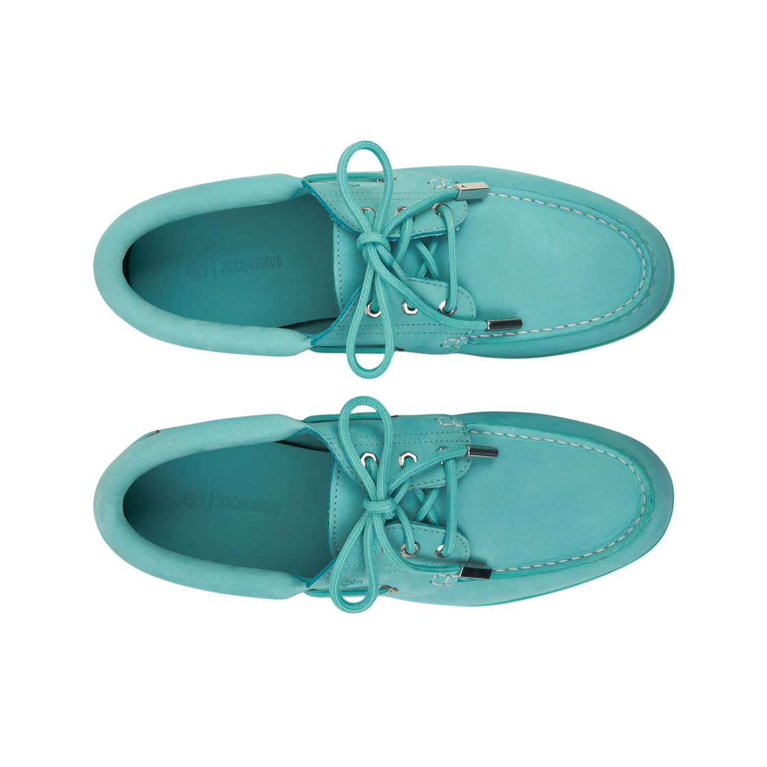 팀버랜드 x 자크뮈스 어센틱 보트 슈즈 아쿠아 누벅 - 미디움(Timberland x Jacquemus Authentic Boat Shoes Aqua Nubuck - Medium) - 5
