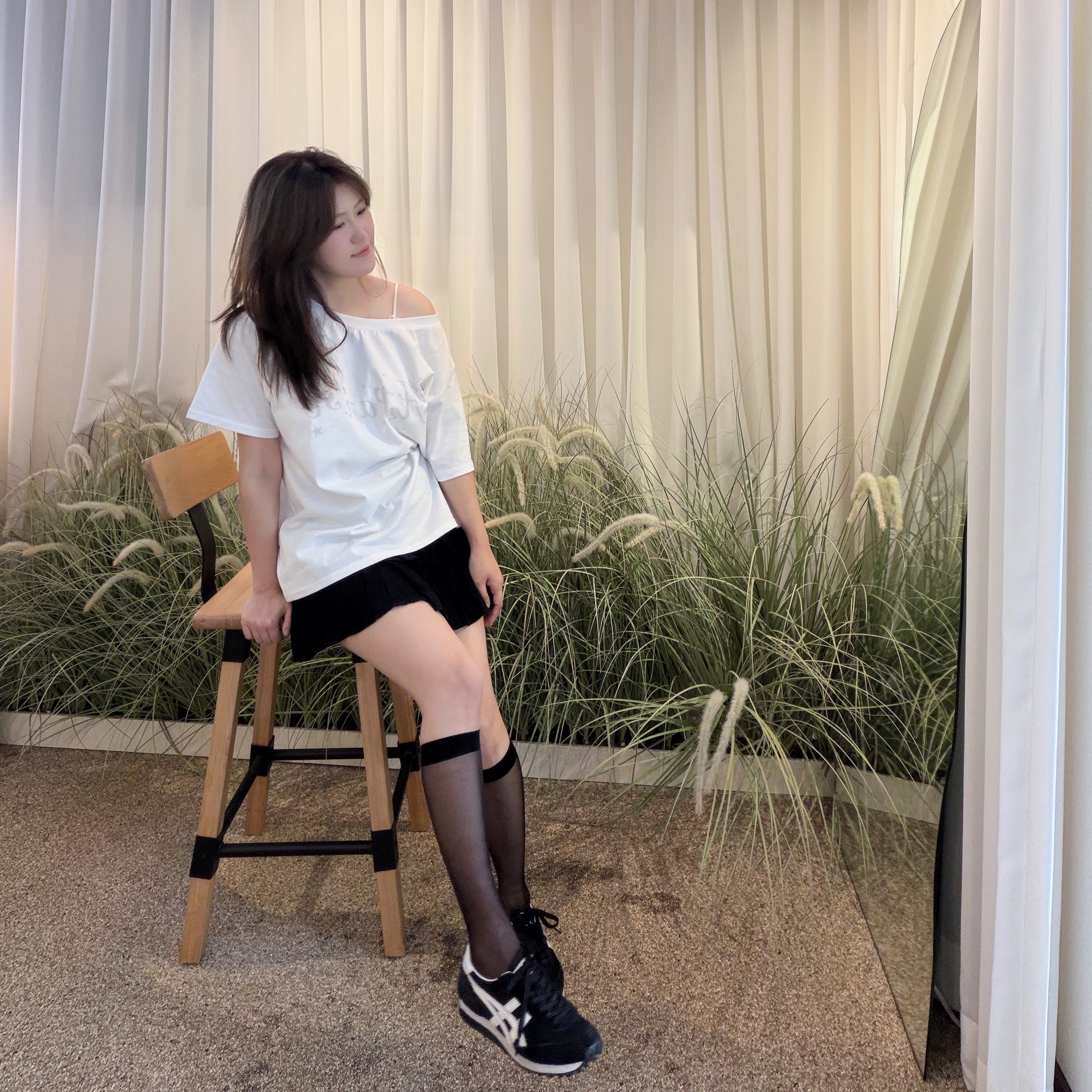 Onitsuka Tiger Mexico 66 Black White 착용 스타일 - 6