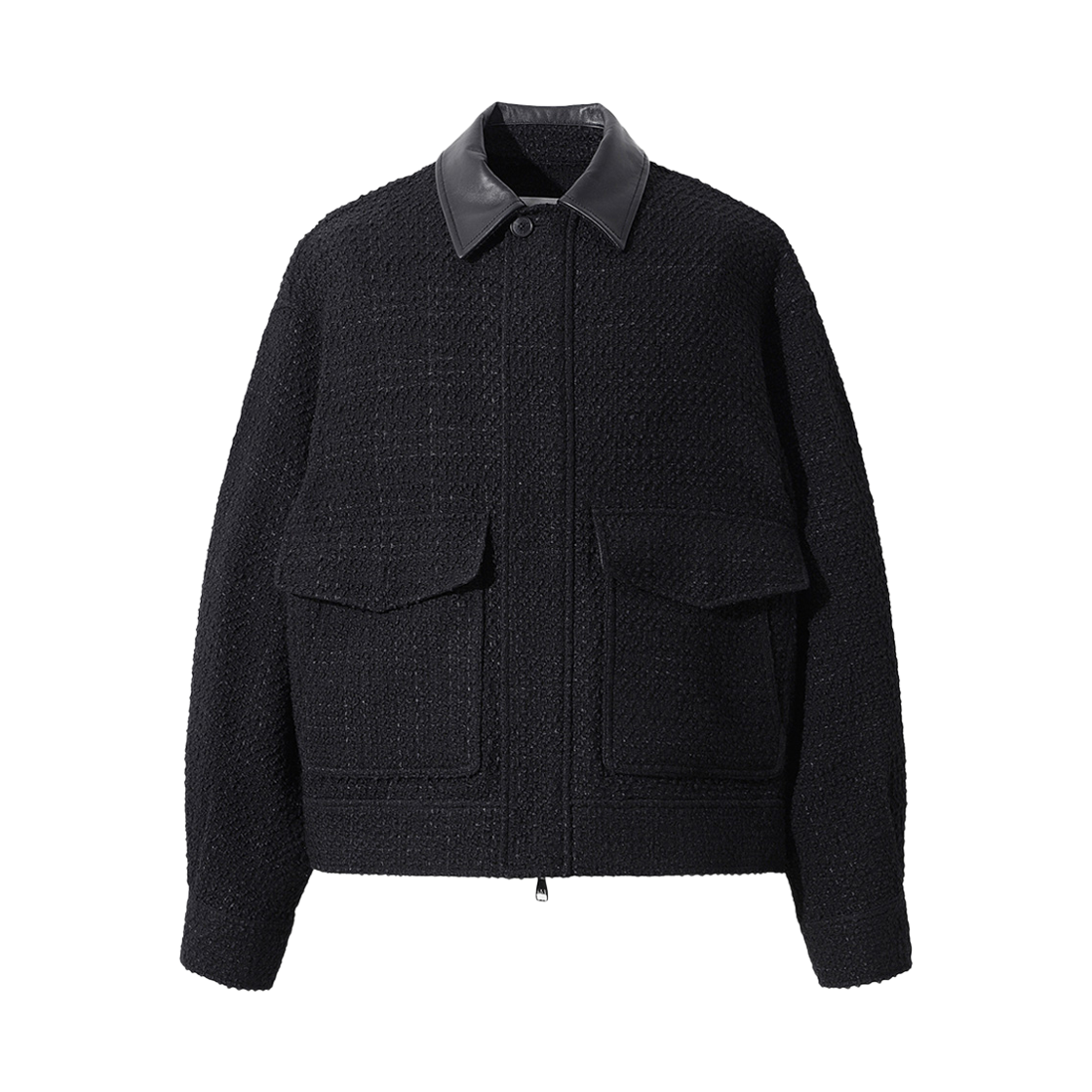 이로 미스웨트르 트위드 집업 블루종 블랙(Iro Mystere Tweed Zip-Up Blouson Black)