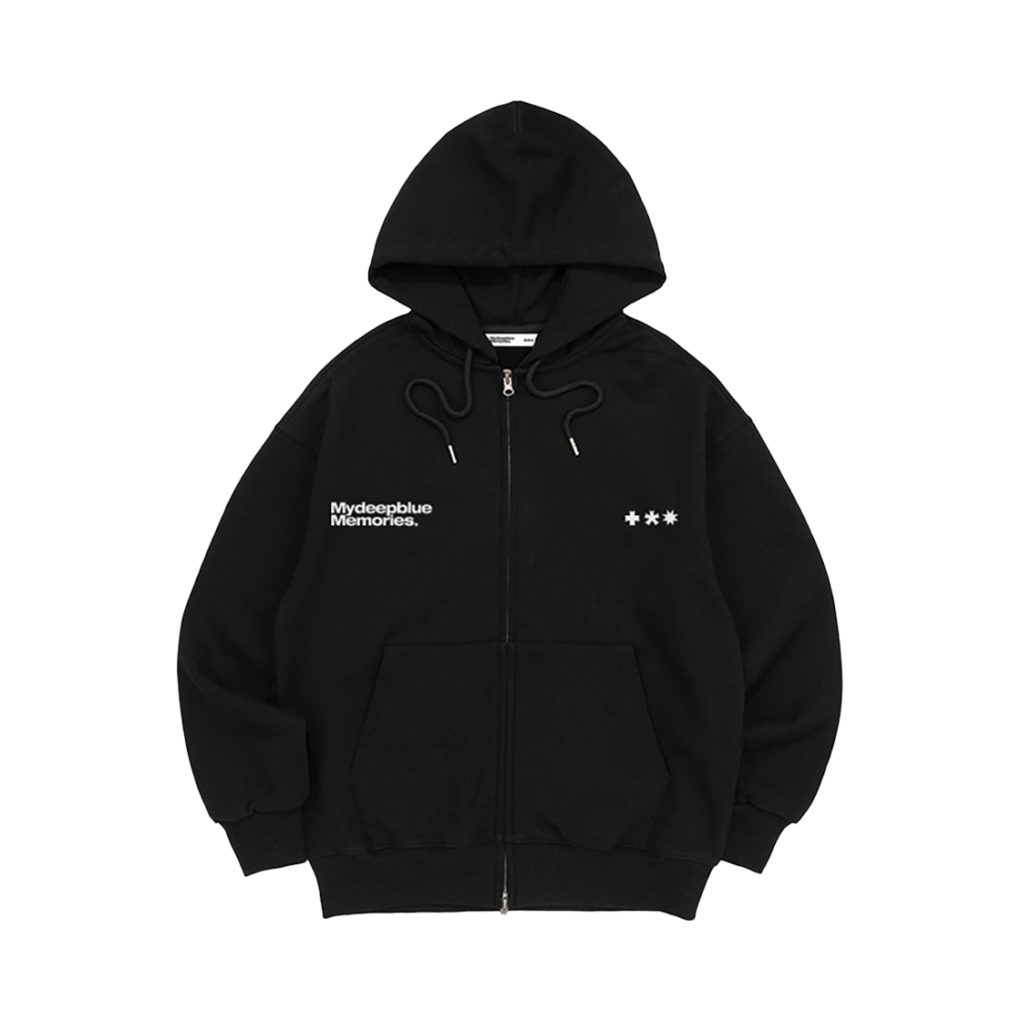 마이딥블루메모리즈 심볼 투웨이 집업 블랙(MydeepblueMemories ZP Mm Symbol 2Way Zip-Up Black) - 2