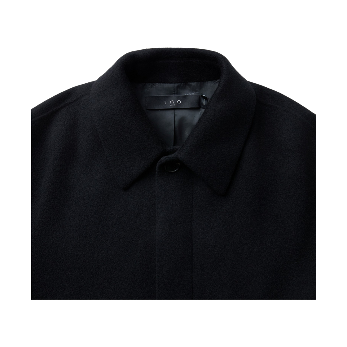 이로 푀트르 캐시미어 블랜드 핸드메이드 발마칸 롱코트 블랙(Iro Feutre Cashmere Blend Handmade Balmacaan Long Coat Black) - 4