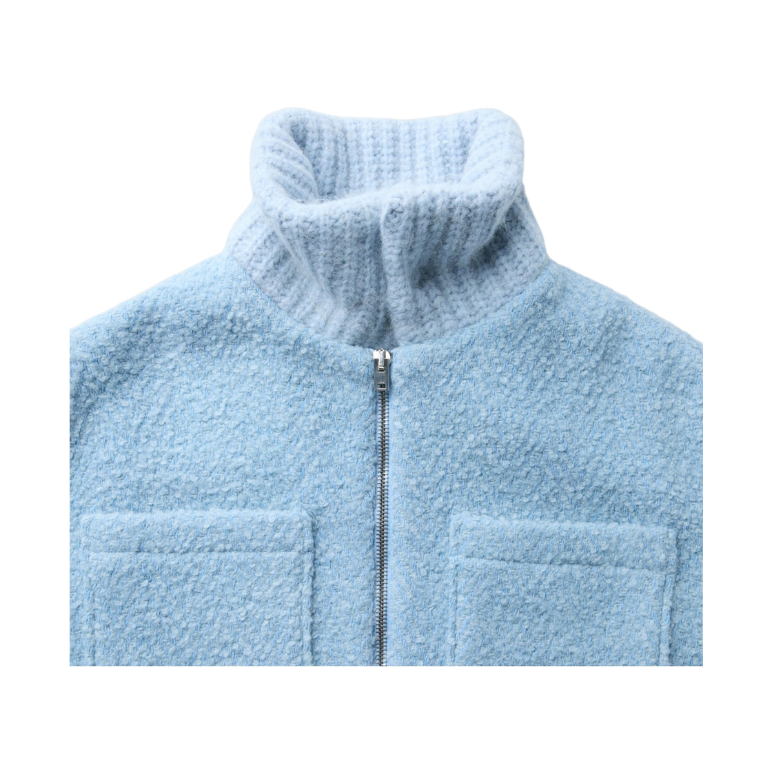 이로 사노비스웨트 니트 하이브리드 집업 자켓 블루(Iro Sanobspe Knit Hybrid Zip-Up Jacket Blue) - 5