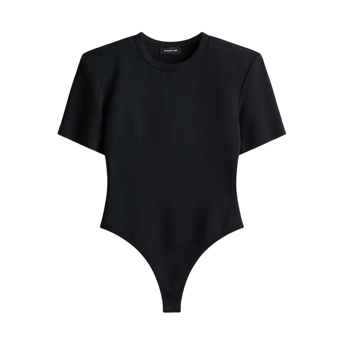 (W) 에이치앤엠 x 워드로브.NYC 숄더 패드 바디수트 블랙((W) H&M x Wardrobe.NYC Shoulder-Pad Bodysuit Black)