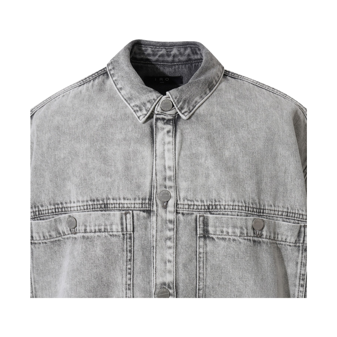 이로 알리송스웨트 데님 빅포켓 셔켓 그레이(Iro Alyssonspe Denim Big Pocket Shirt Jacket Gray) - 4