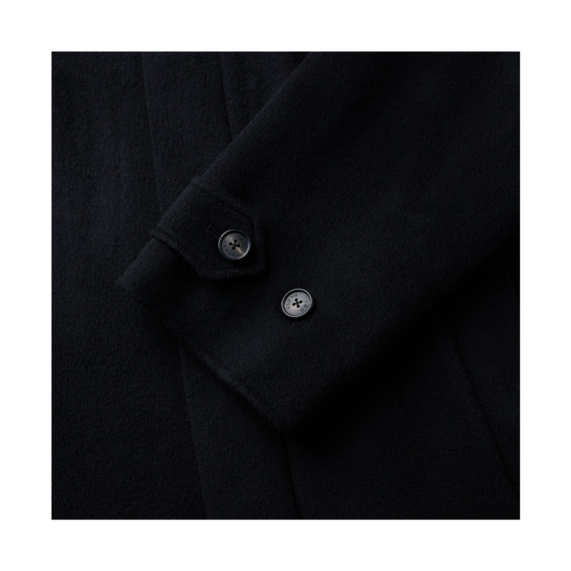 이로 푀트르 캐시미어 블랜드 핸드메이드 발마칸 롱코트 블랙(Iro Feutre Cashmere Blend Handmade Balmacaan Long Coat Black) - 6