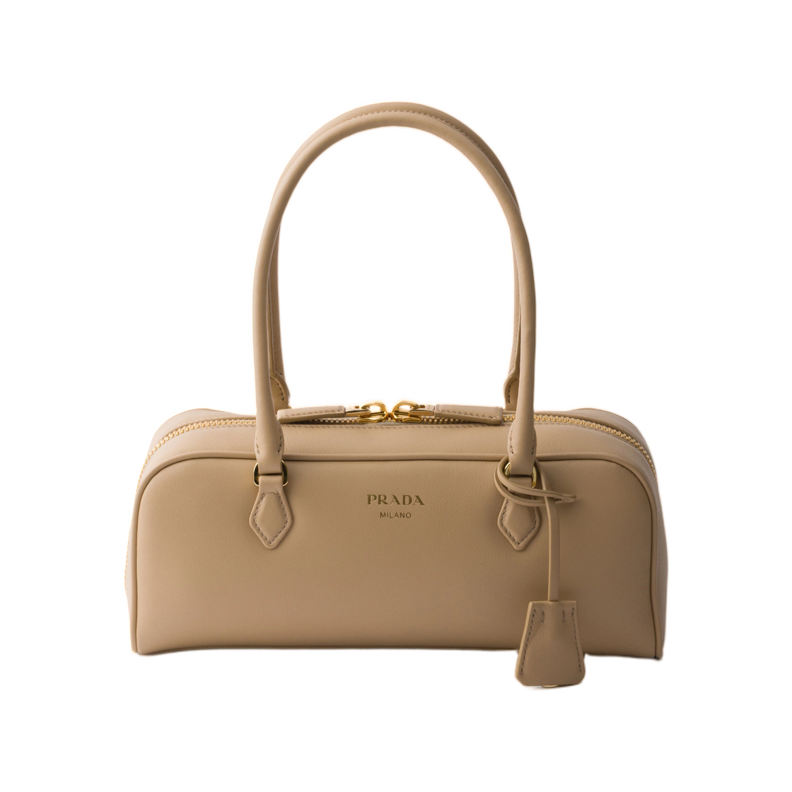 1BB170-2CYS-F0036 Prada Medium Leather Top-Handle Bag Sand Beige