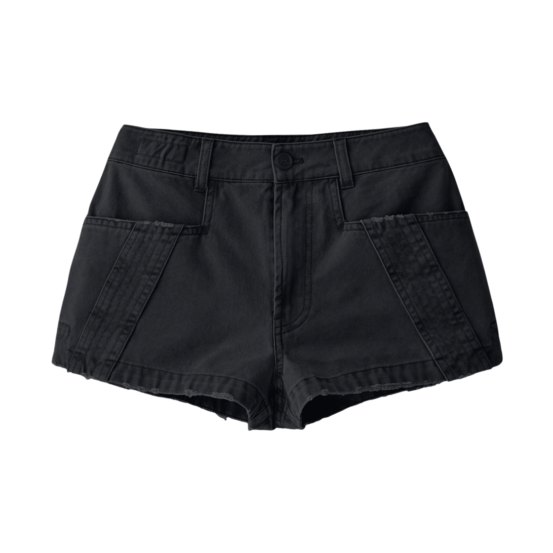 투위드 유틸리티 마이크로 쇼츠팬츠 블랙(Tuewid 004 Washed Utility Micro Shorts In Black)