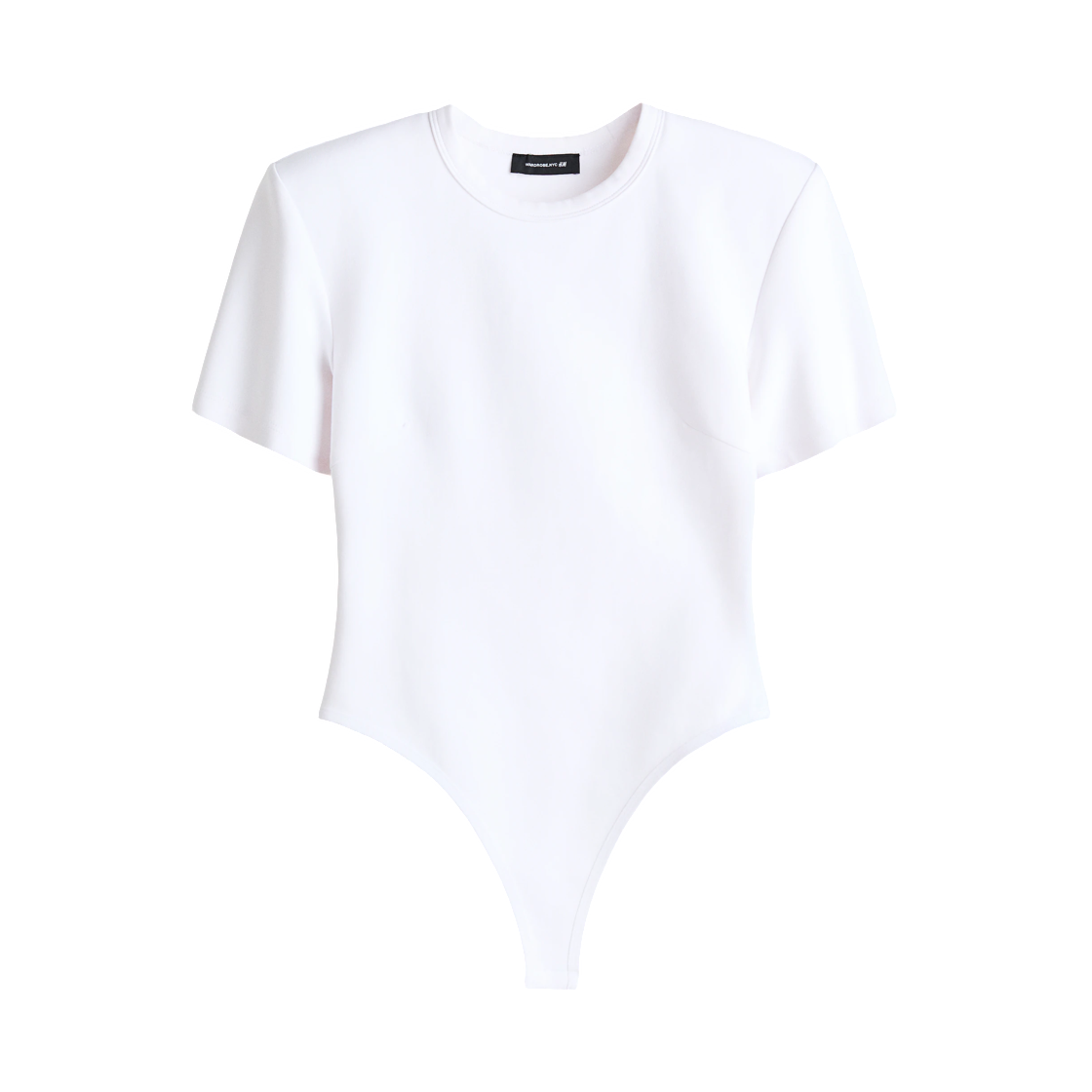 (W) 에이치앤엠 x 워드로브.NYC 숄더 패드 바디수트 화이트((W) H&M x Wardrobe.NYC Shoulder-Pad Bodysuit White) - 1