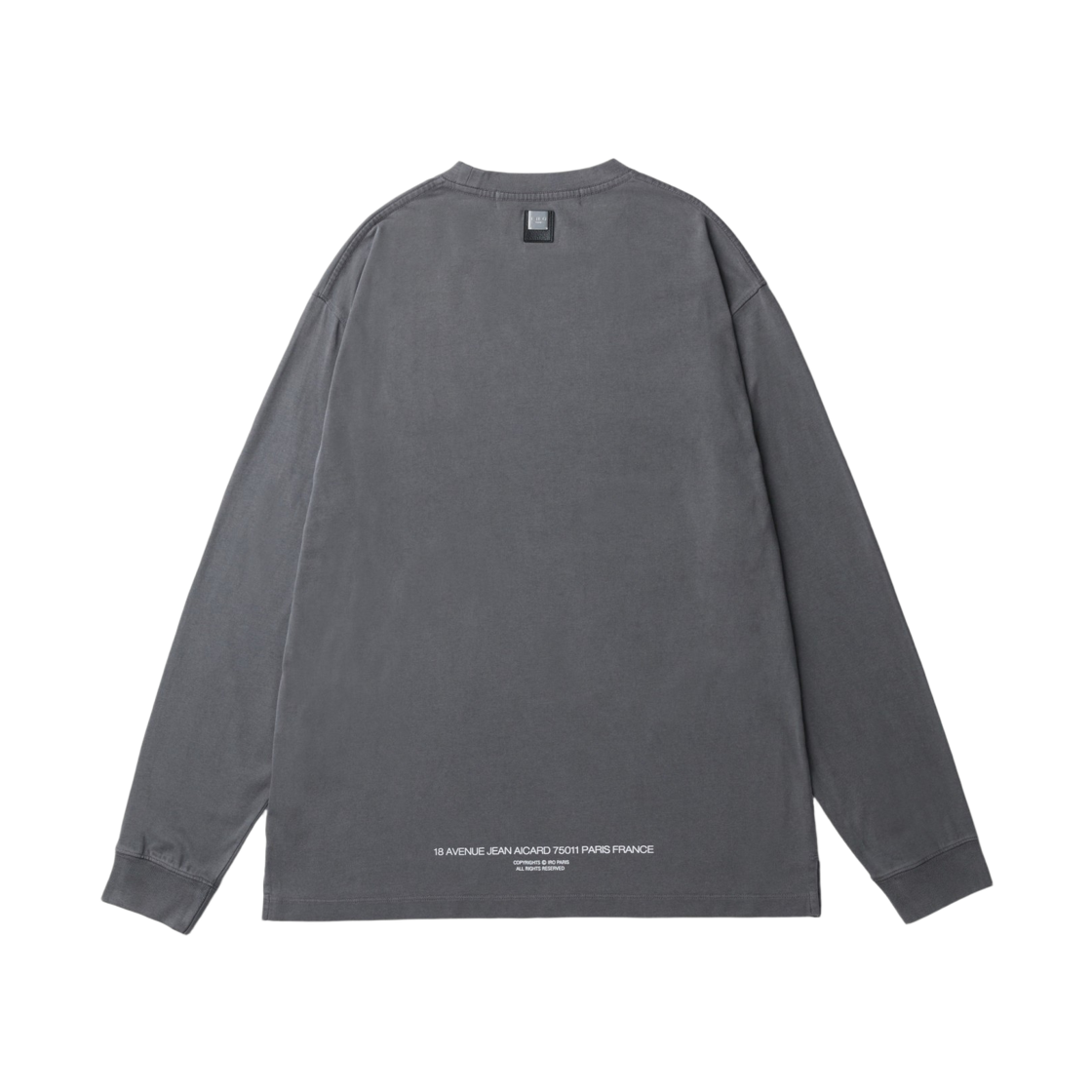 이로 옹브르 로고 아플리케 다잉 긴팔 티셔츠 다크 그레이(Iro Ombre Logo Applique Dyeing Long Sleeve T-Shirt Dark Gray) - 3